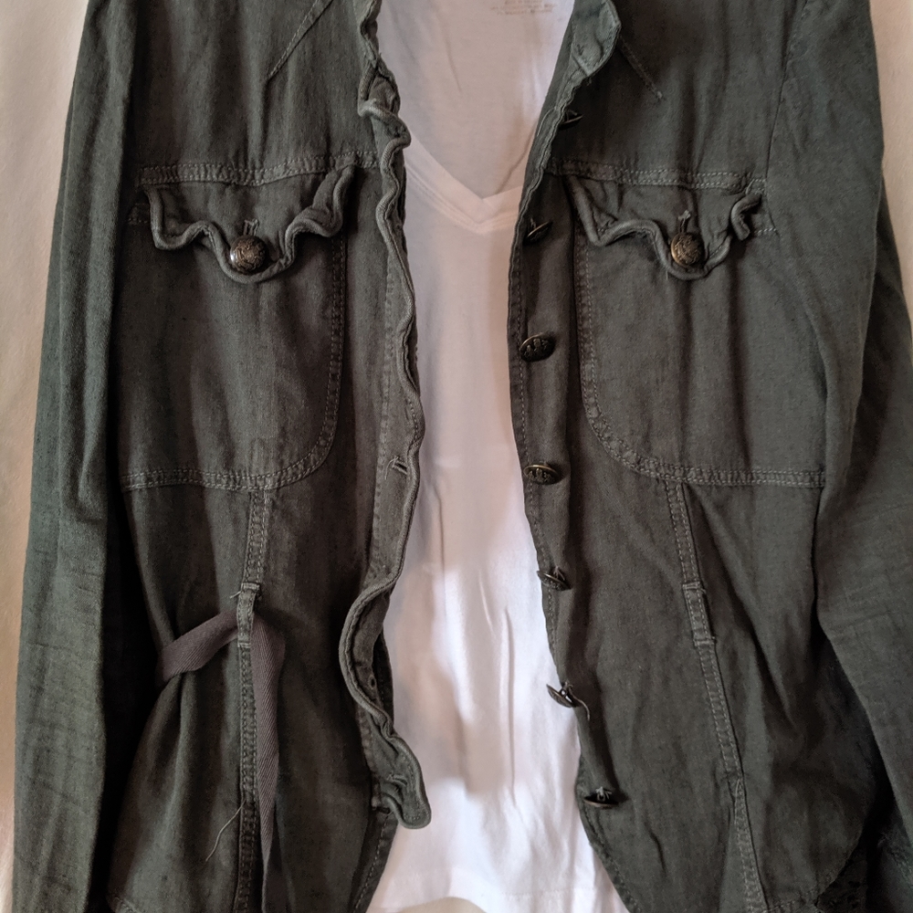 Free People Linen Rayon Jacket